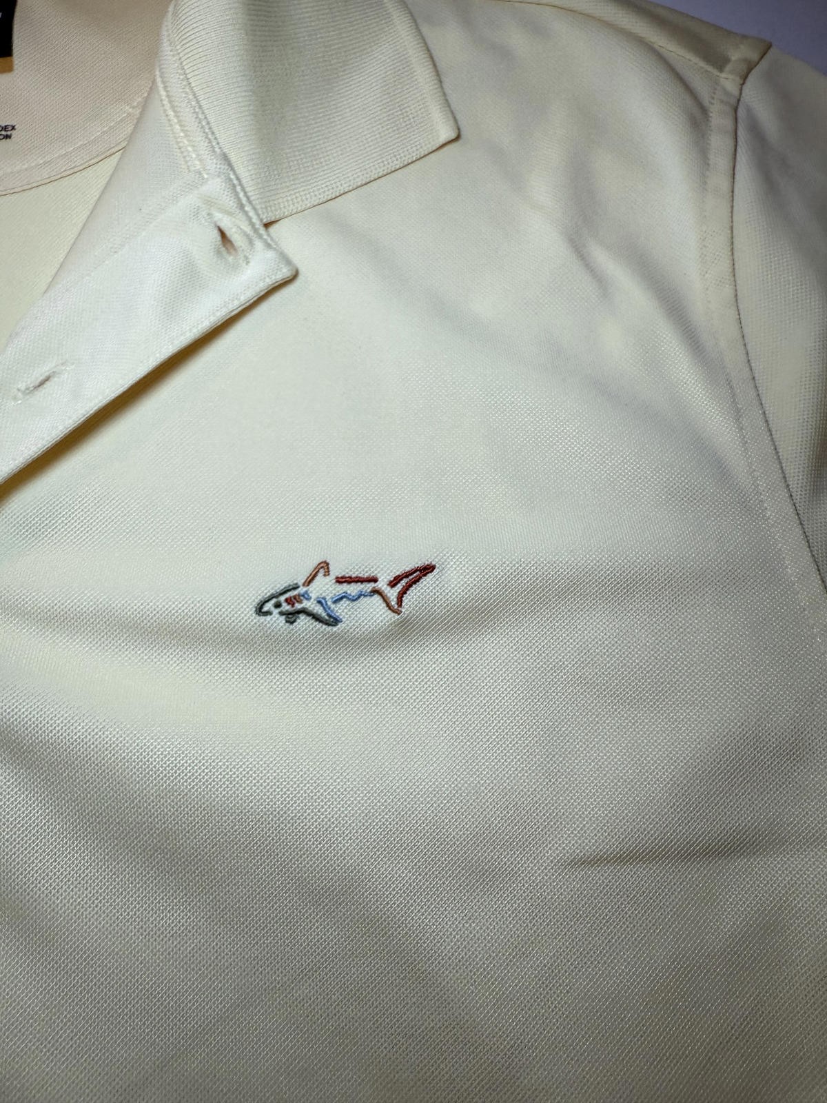 Greg Norman for Tasso Elba Play Dry Golf Shirt. Men's M. Yellow gallery