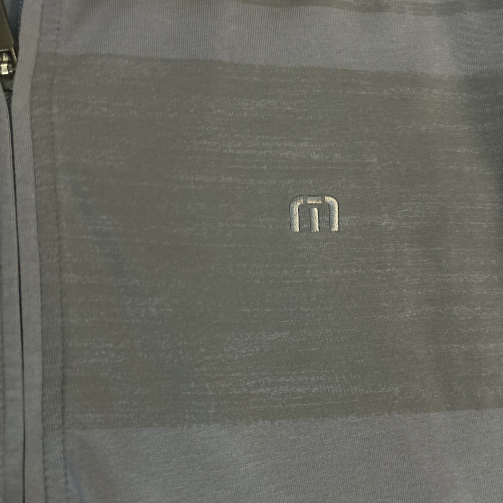 Travis Mathew Pullover Mens XXL Quarter Zip Lightweight Mock Golf Blue Striped gallery