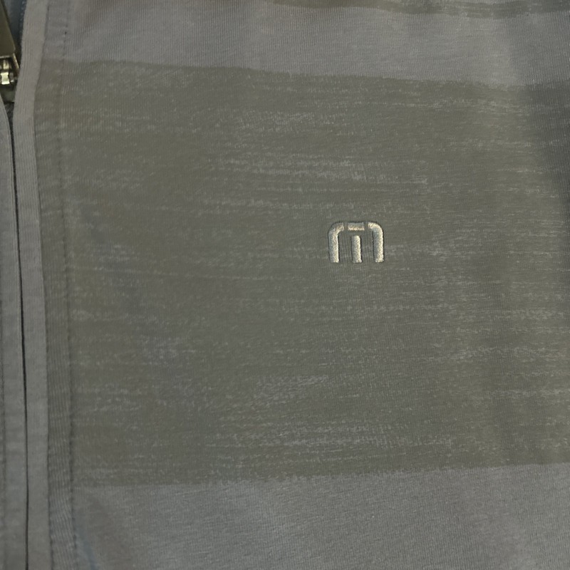 Travis Mathew Pullover Mens XXL Quarter Zip Lightweight Mock Golf Blue Striped gallery