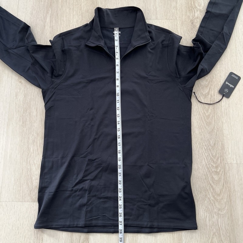 Allbirds Men's Medium Natural Run Mid Layer Quarter Zip Merino Wool Blend Black gallery