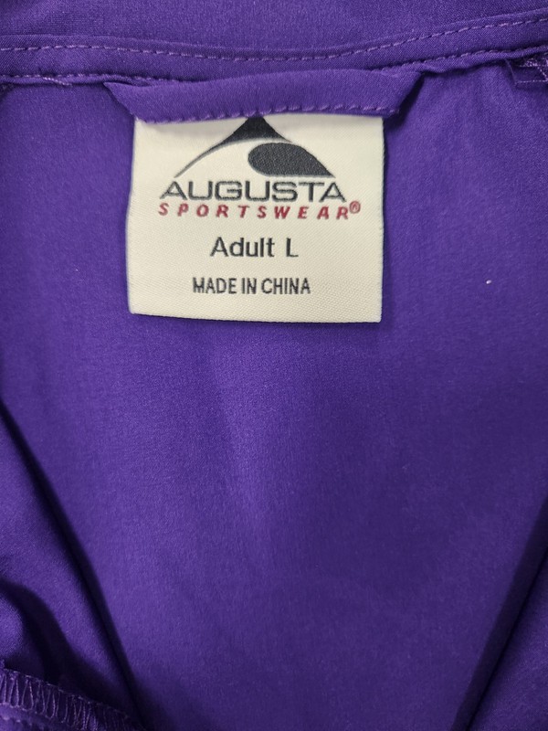 Purple Gray AUGUSTA SPORTSWEAR Size L ADULT Pockets Oversized gallery