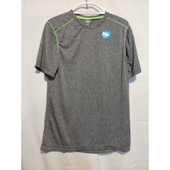 Zone Pro Men’s Athletic T-Shirt Gray Short Sleeve Gym Activewear Medium