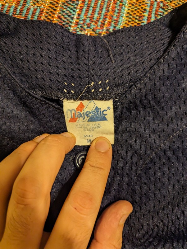 Vintage 80s 90s Majestic Miami Sewn Baseball Jersey M USA Made #21 Blue gallery