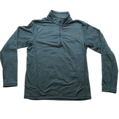 Landway Pullover Mens Medium Quarter Zip Activewear Lightweight Grid Fleece