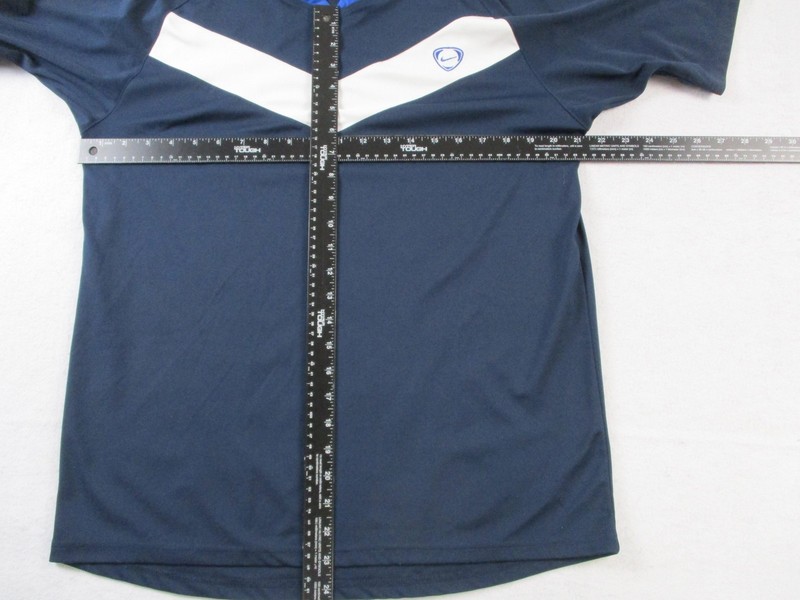 Nike Shirt Mens Large Blue Chevron Raglan Short Sleeve Athletic Jersey 1499 gallery