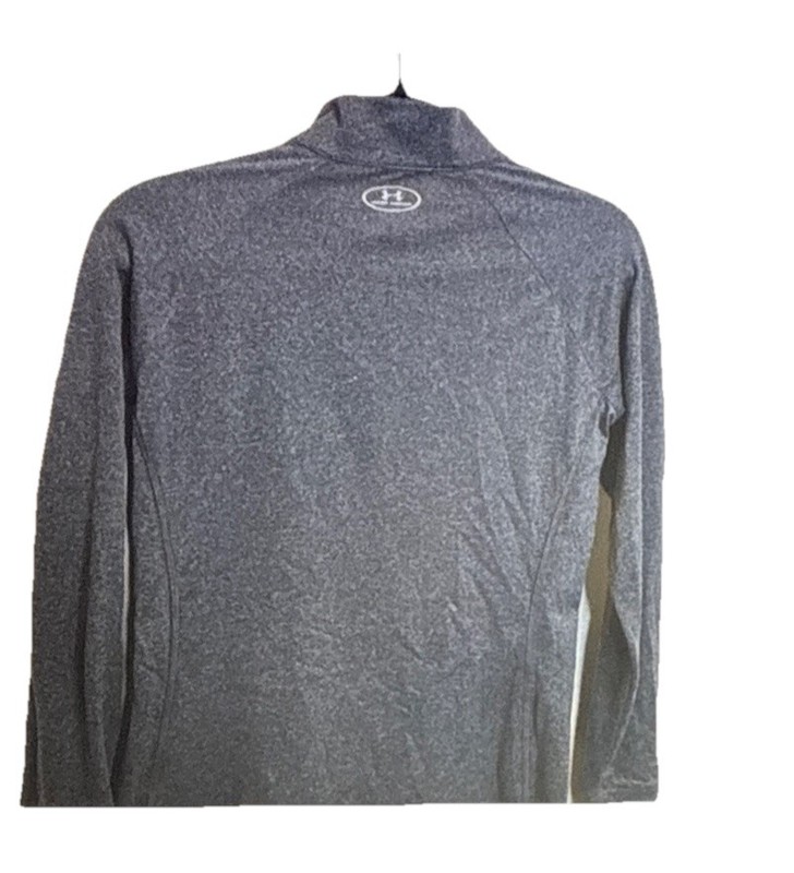 Under Armour Heathered Gray Orange 1/4 Zip Pullover Jacket Long Sleeve Men’s M gallery