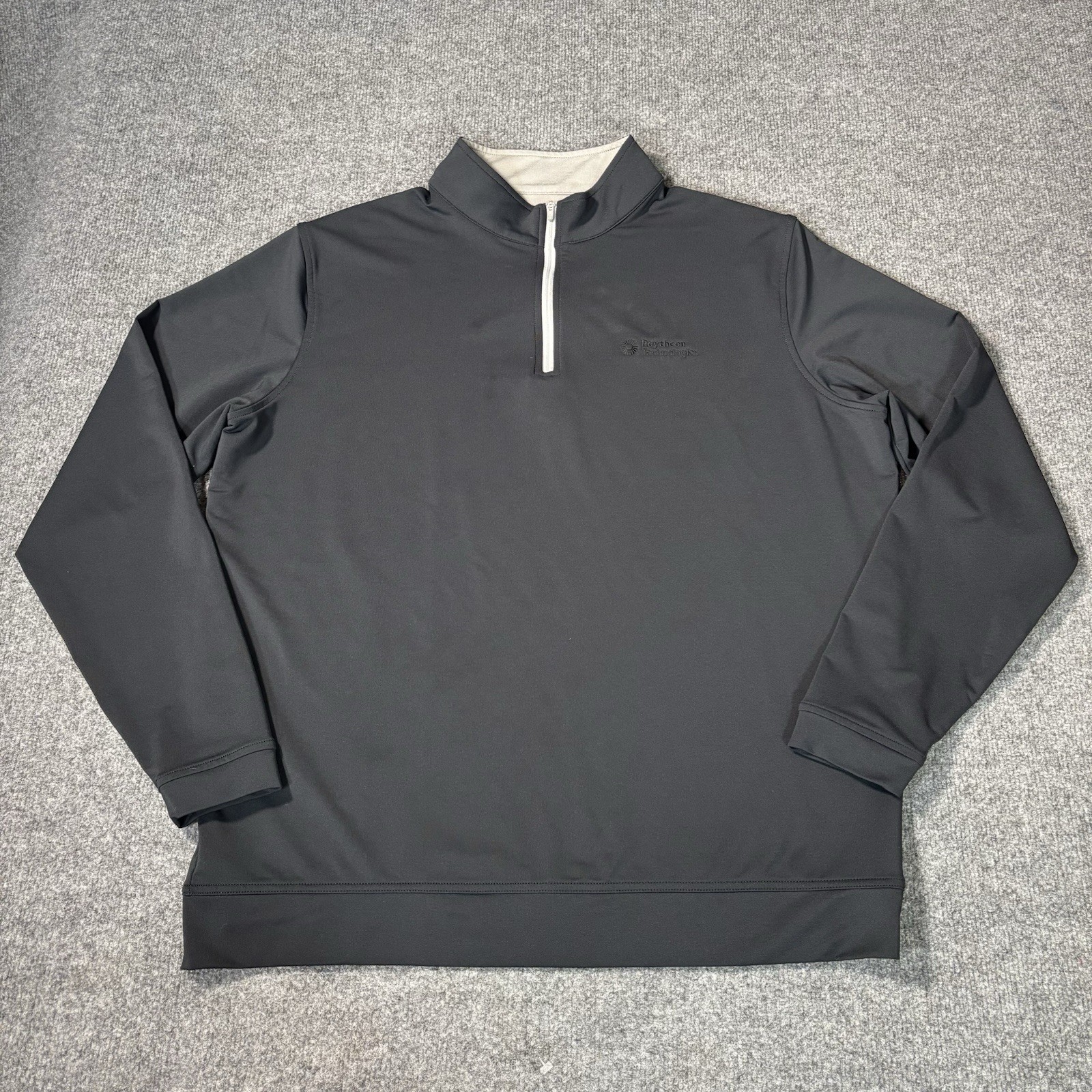 Peter Millar Perth Performance 1/4 Zip Mens Large Pullover Black Golf Stretch gallery