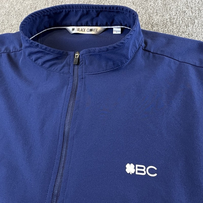 Black Clover Mens Large Golf Pullover Quarter Jack Performance 1/4 Zip L Blue gallery