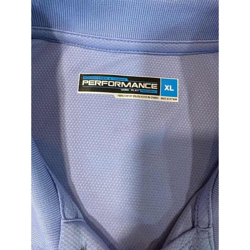 Roundtree and Yorke Performance Polo Men’s XL Blue Athletic Golf Short Sleeve gallery