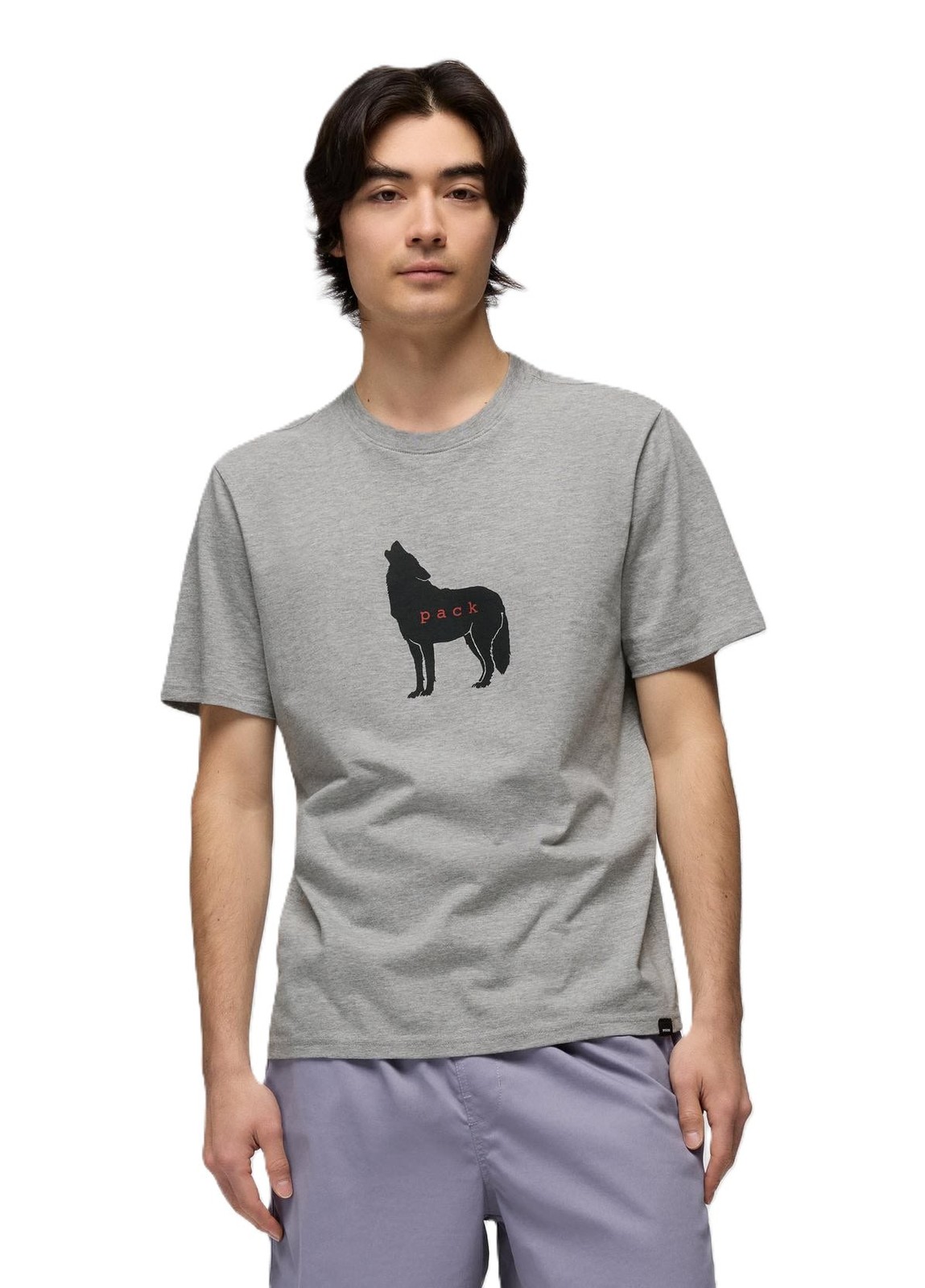 prAna Wolf Pack Journeyman Short Sleeve Tee Men's Shirt, Heather Grey, Large, St gallery