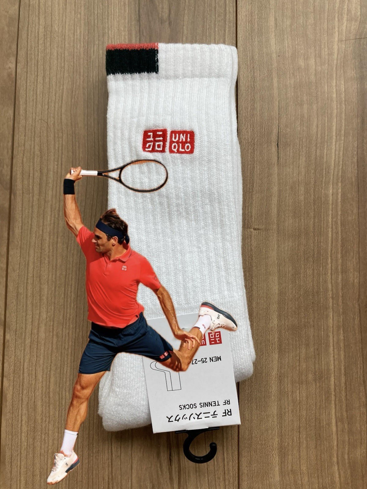 Roger Federer UNIQLO 2021 French Open Socks RF gallery
