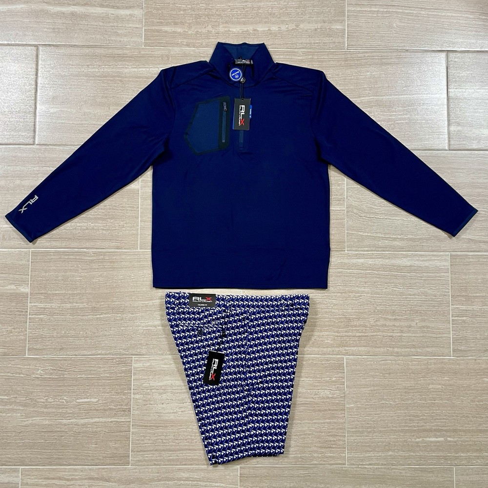 Men’s Size M & 30w Ralph Lauren RLX Pullover Sweater & Shorts Outfit Set Lot NWT