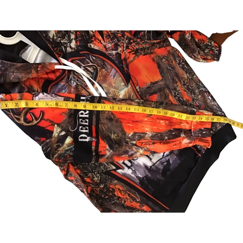 Tagless Deer Hunter Graphic Camo Hooded Nylon Sweatshirt Size XXL? gallery