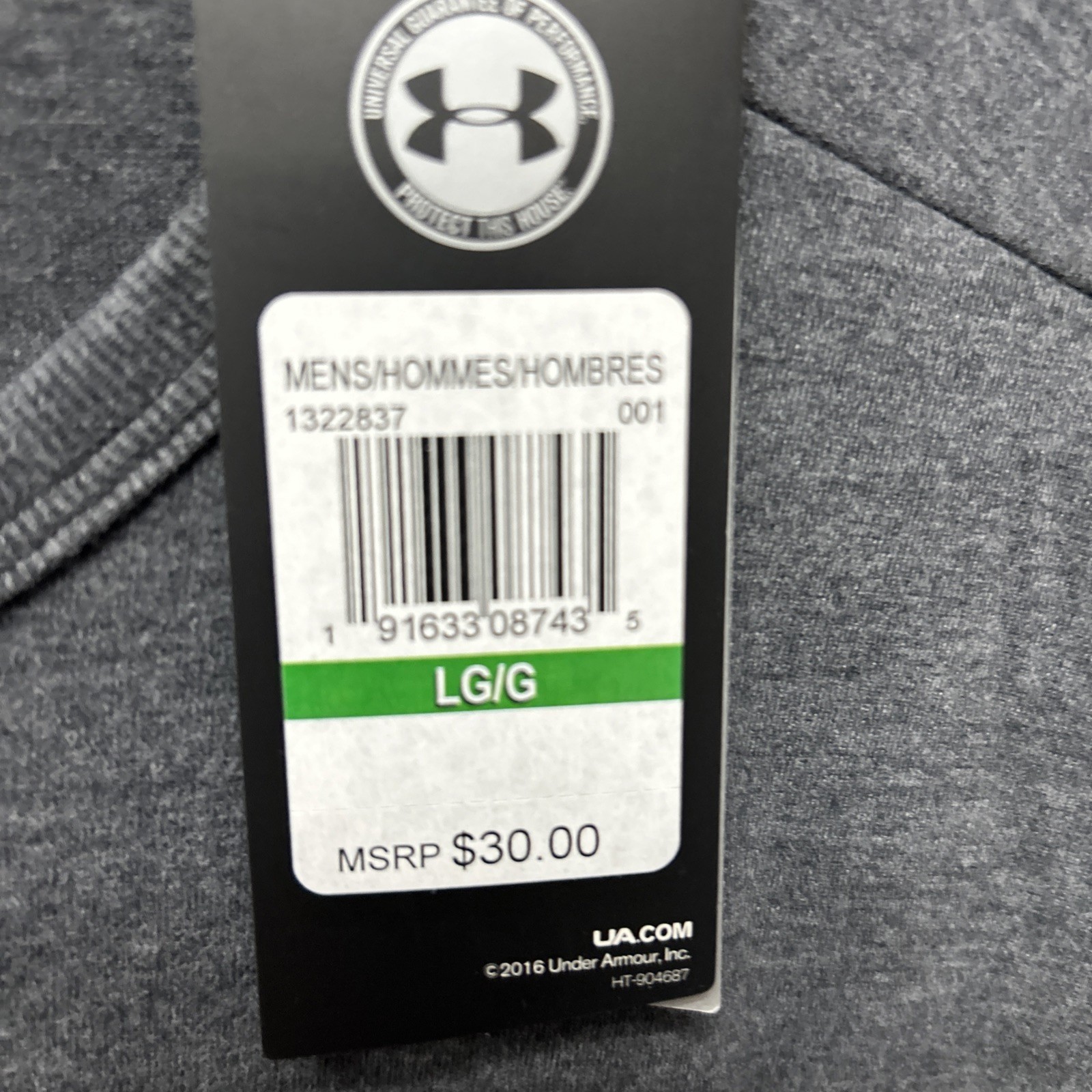 Under Armour Men's Size Large Sportstyle Triblend Tee-Gray 1322837—001 gallery