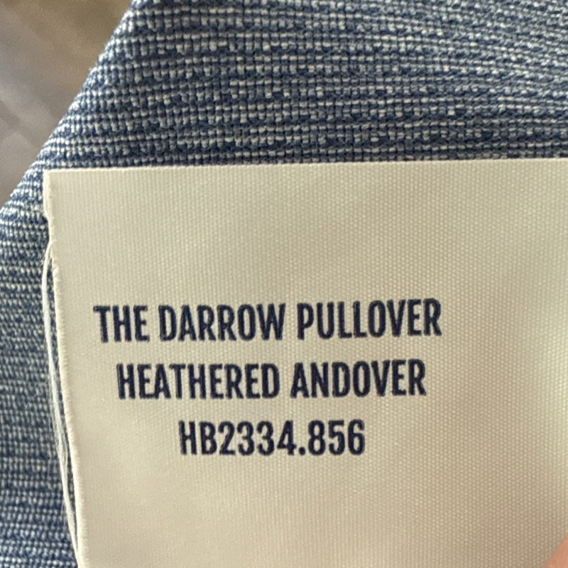 Holderness & Bourne Darrow Pullover Men M Blue Heather Quarter Zip Golf Stretch gallery