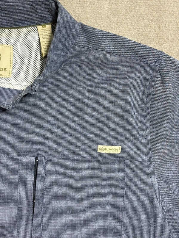 Tallwoods Element Wear Shirt Mens Large Blue Vented Mesh Lined Fishing Stretch gallery