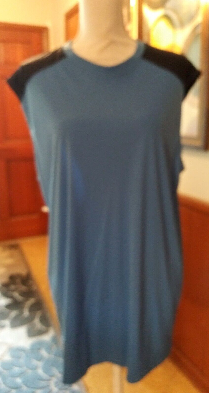 Open Trails Mens Size Large Tank Top Blue & Black 31 L 21 Chest gallery