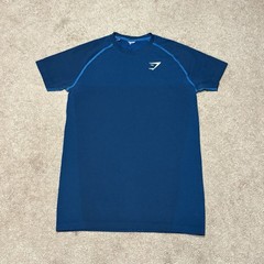 Gymshark Seamless Compression Shirt Blue OG Phantom Men’s Medium David Laid Gym
