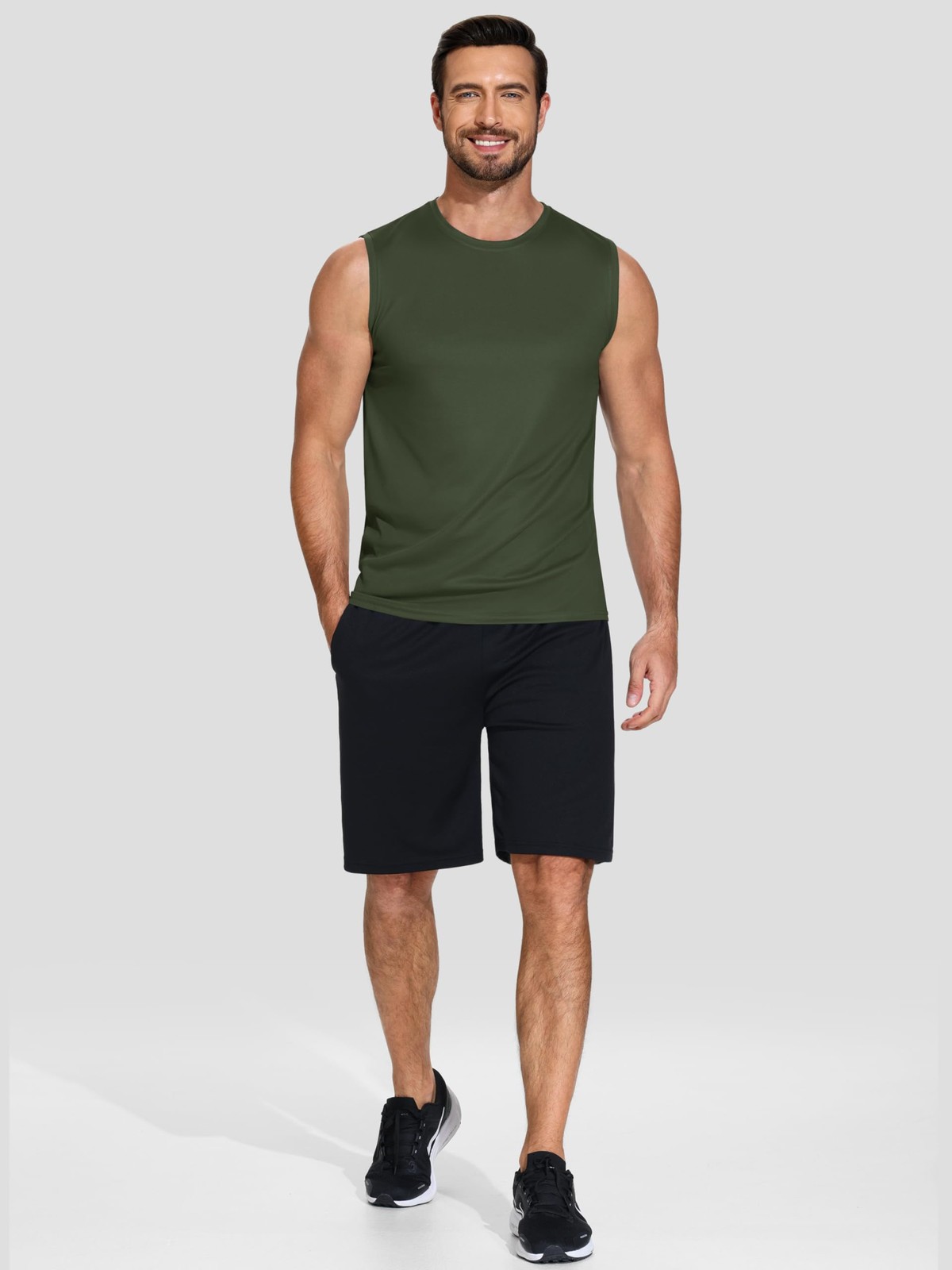 Men's 3 Packs Moisture Medium, Military Green/Red/Gray/Dark Blue/Black gallery