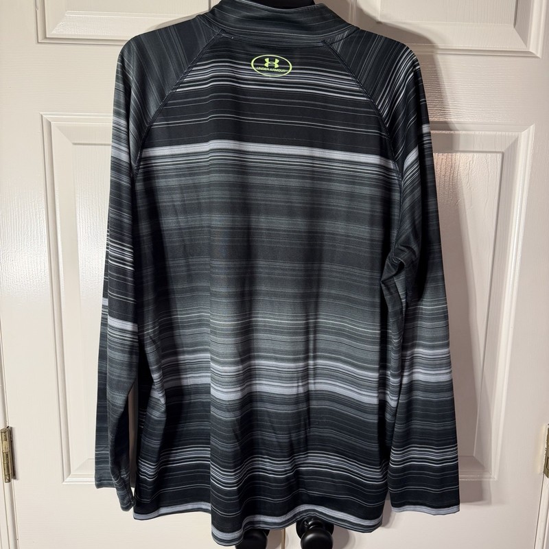 Under Armour 1/4 Zip Pullover Mens XL Black Green Gray Long Sleeve gallery