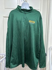 J.B. Hunt Trucking Shirt Green 1/4 Zip Long Sleeve Pullover 5XL JB Hunt