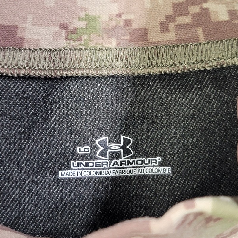 Under Armour Compression Shirt Mens Large Multicolor Camo Performance Logo gallery