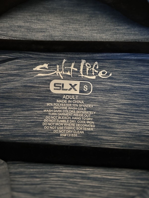 Salt Life Men's Small Stamina 1/4 Zip Blue Heathered Pullover SLX Long Sleeve gallery
