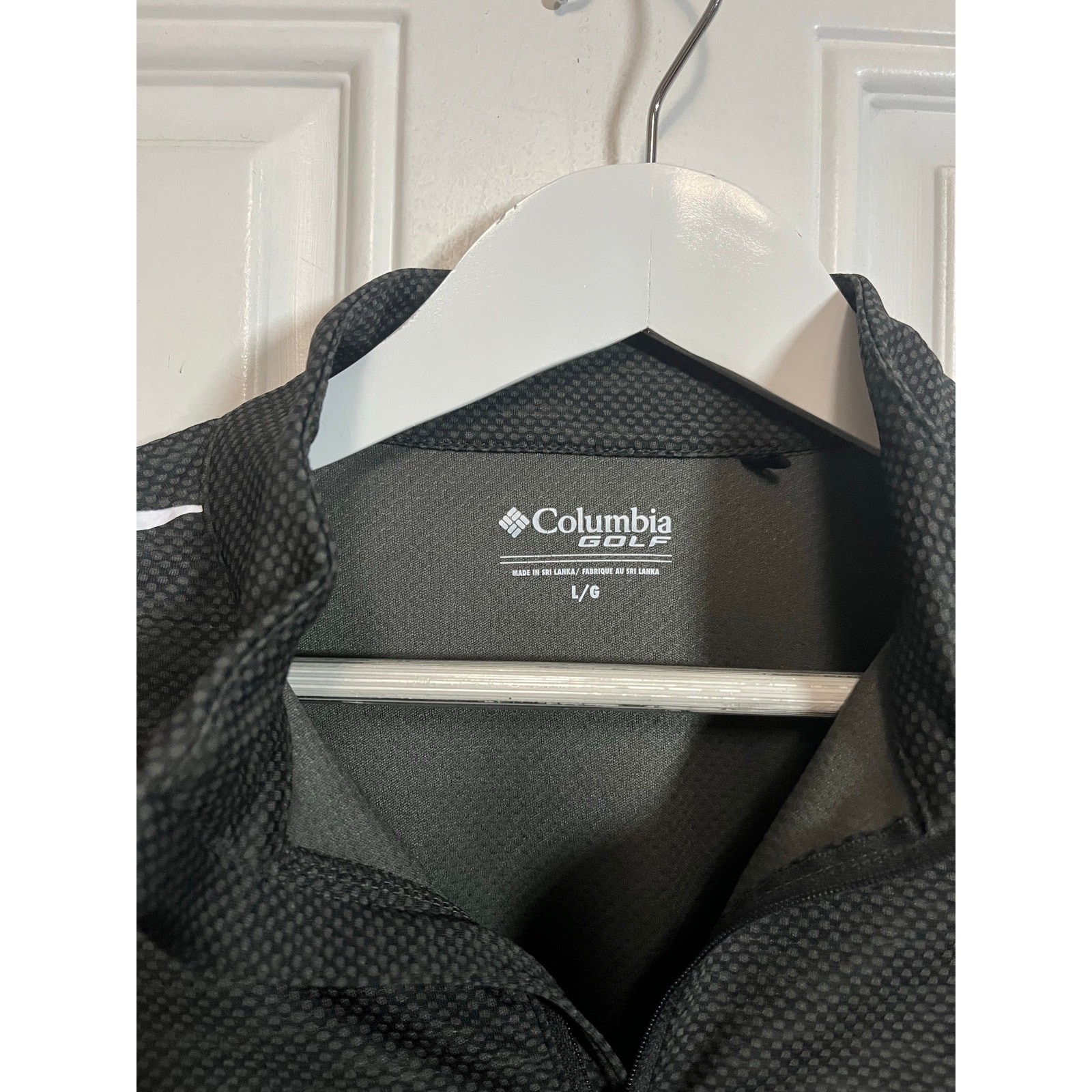 Columbia Golf Quarter Zip Pullover Mens Large Black Lightweight Athletic gallery