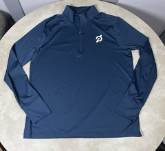 Peleton Cycling 1/2 Zip Navy Blue Pullover Size Large 1357