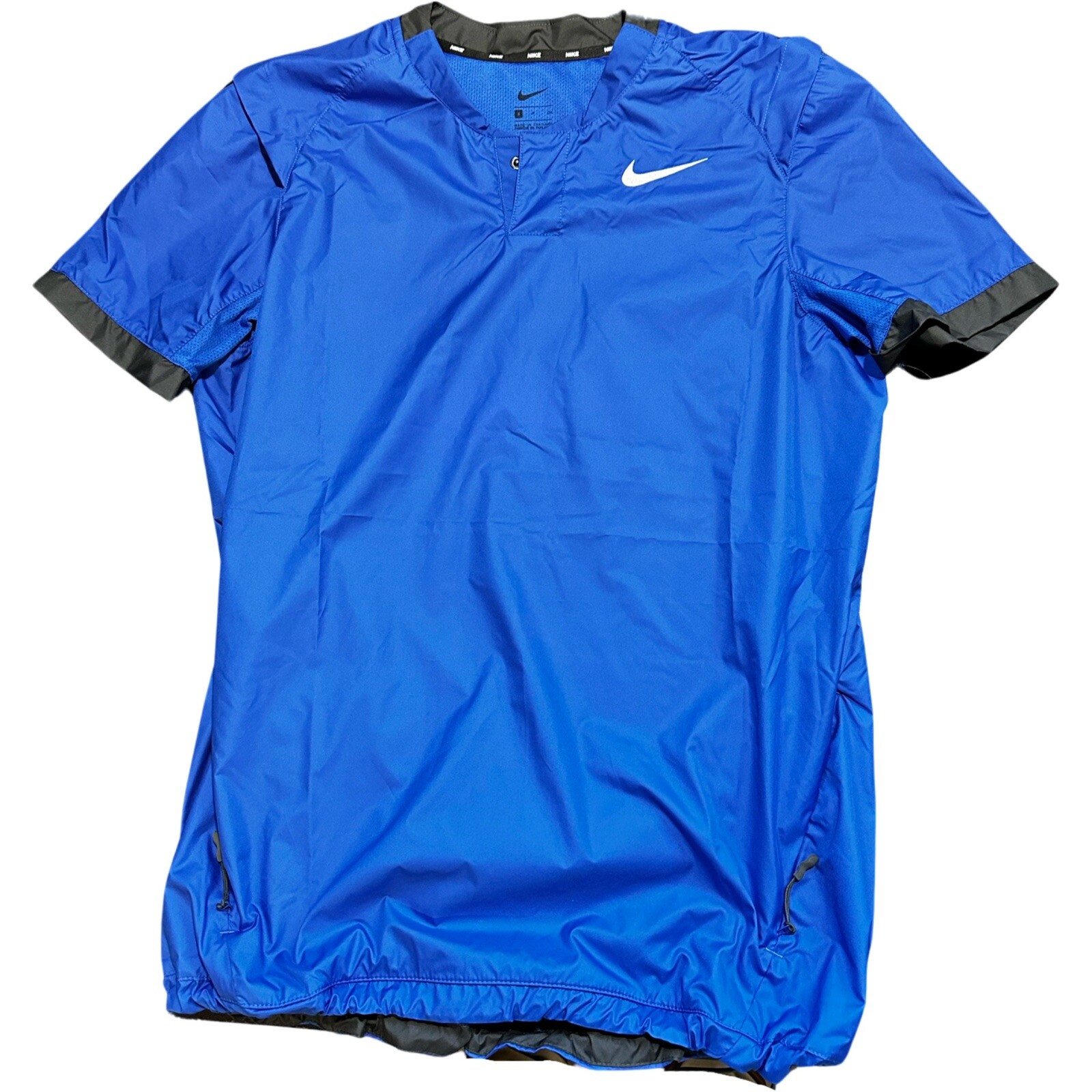 NIKE Baseball Short Sleeve CAGE JACKET HOT JACKET BLUE Vented BQ3237-493 SZ S gallery
