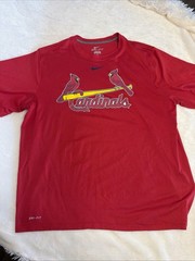 Nike Dri Fit T Shirt Tee Adult Mens Size XL St. Louis Cardinals Performance Red