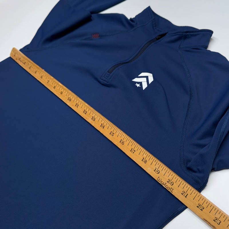 Rhone Session 1/4 Zip Pullover Men’s Medium Lightweight Barry's Gym Workout Navy gallery