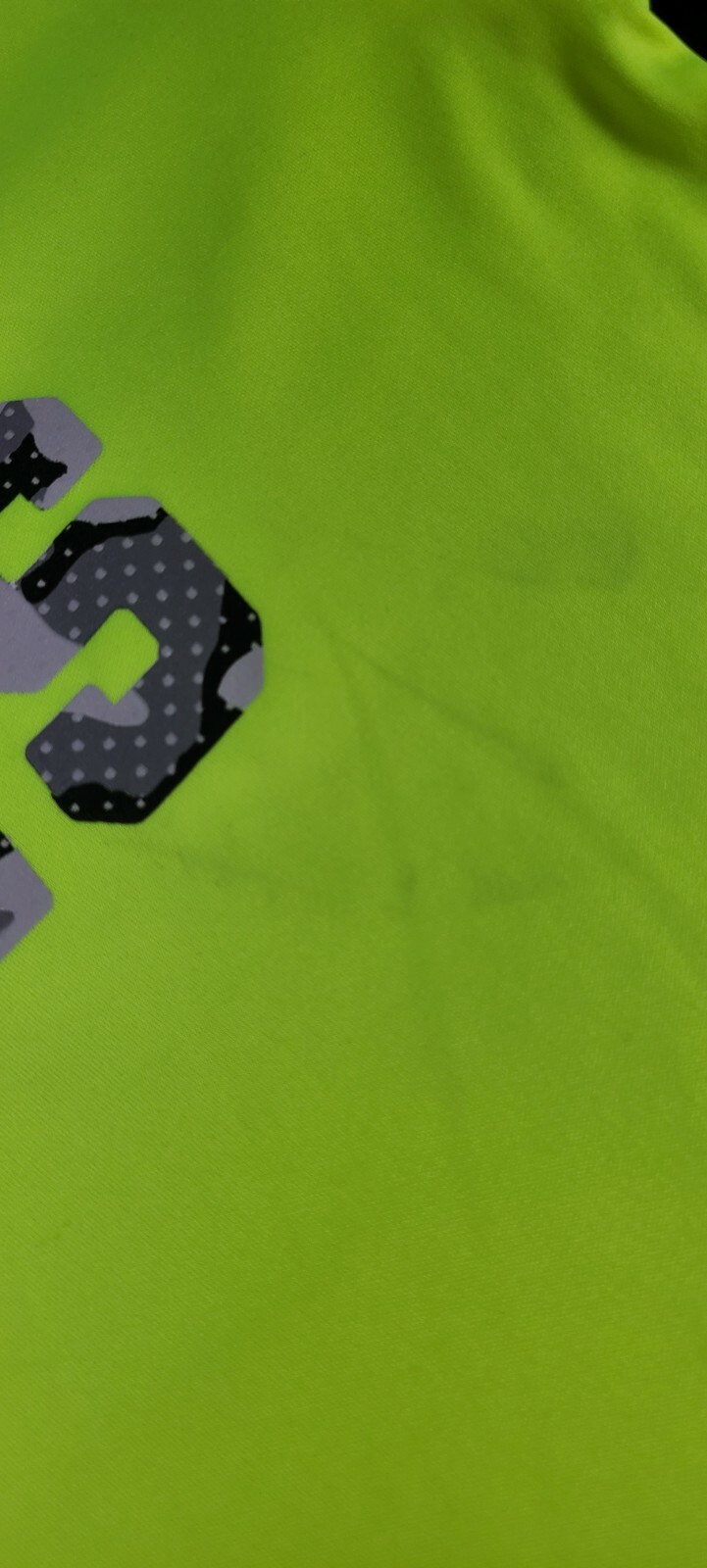 MENS Athletic Shirt Neon Yellow Size L "#Beast Skills" Tek Gear Short Sleeves gallery