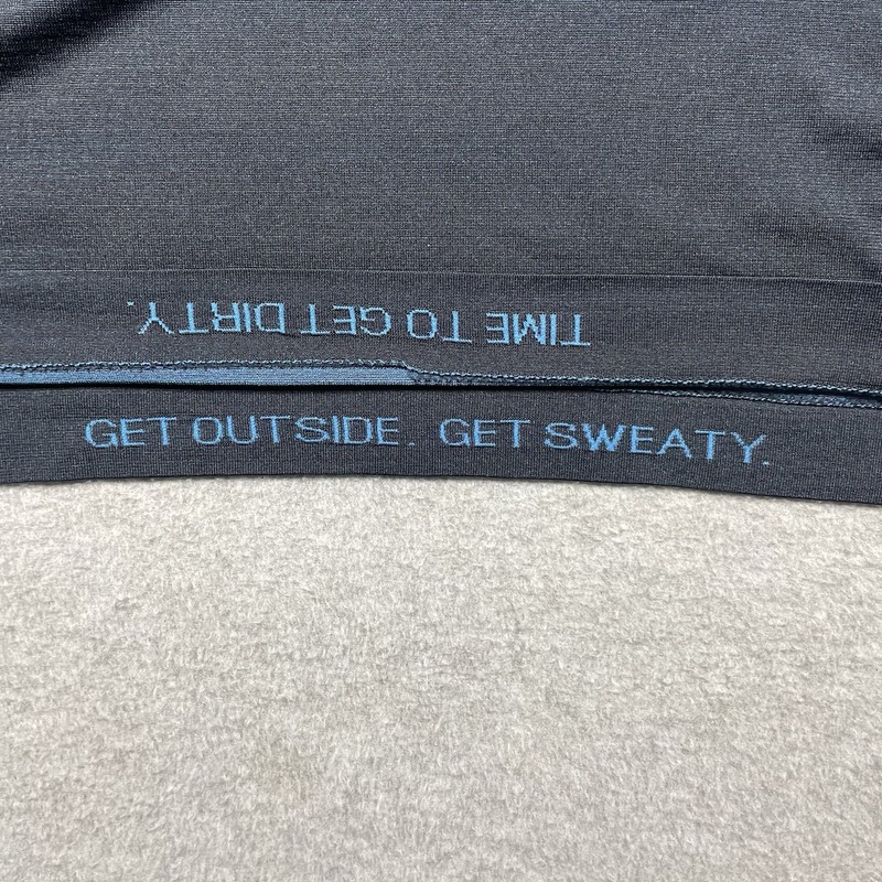 Lululemon Metal Vent Tech Performance Top Men’s XXL Blue Long Sleeve Spell out gallery