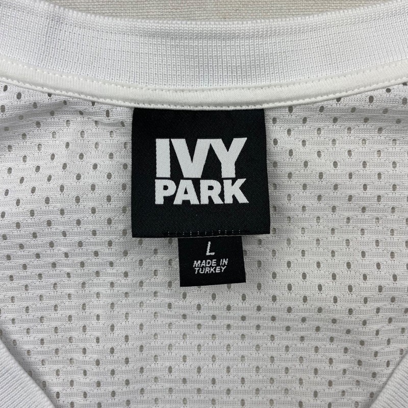 Ivy Park Men’s #04 Embroidered V-Neck Mesh Jersey White • Large gallery
