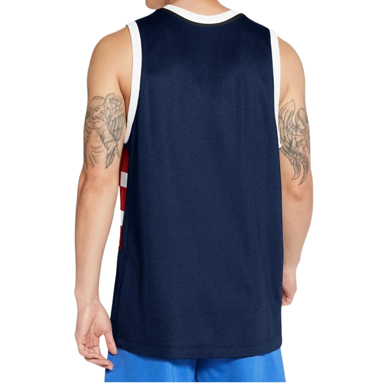NIKE Dri-FIT Basketball Starting Tank Top sz S Small Navy Blue White Red gallery