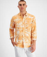 Inc International Concepts Men’s Andy Abstract Palm Print Long-Sleeve Shirt, Cre