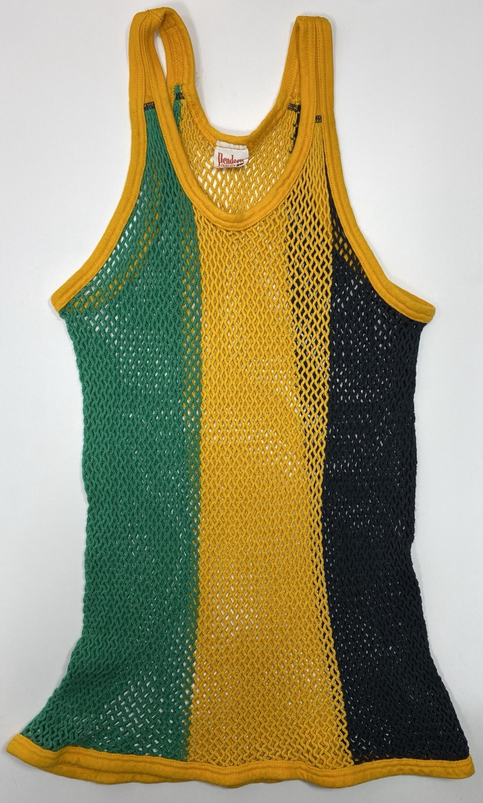 Original Pendeen Rasta String Vest Mesh Mens Cotton Gym Vests Tank Top FishNet gallery