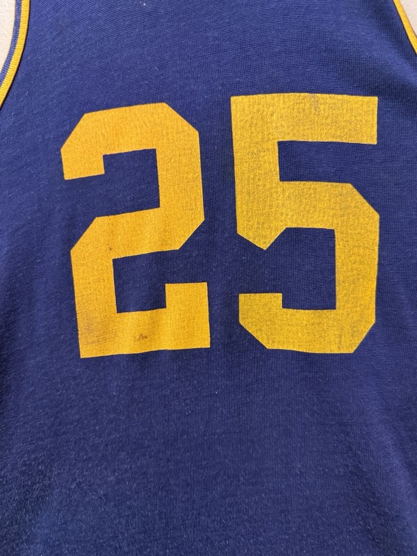 Vintage Empire Athletic Tank Top Medium PAC 25 Union Made USA Blue Gold Jersey gallery