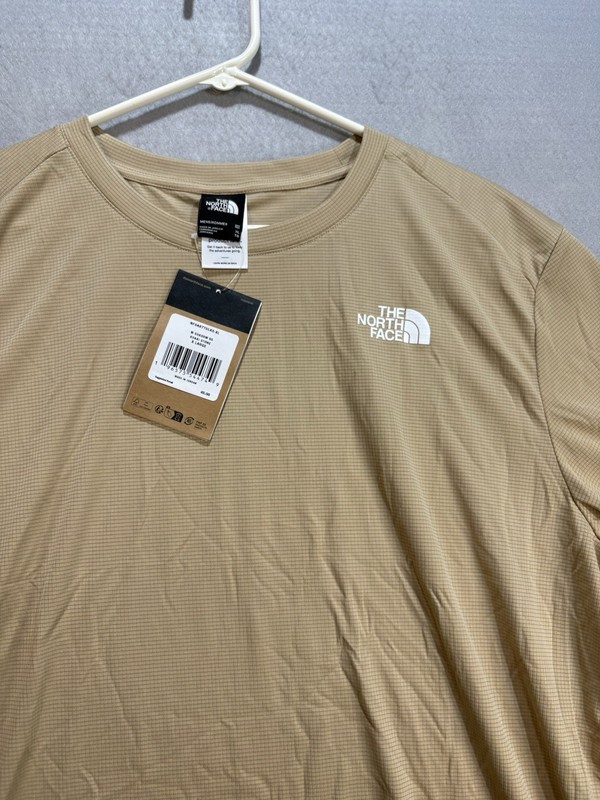 North Face “Shadow” Short Sleeve NWT Sun Shirt Khaki Stone Tan UPF 40+ Sz XL gallery