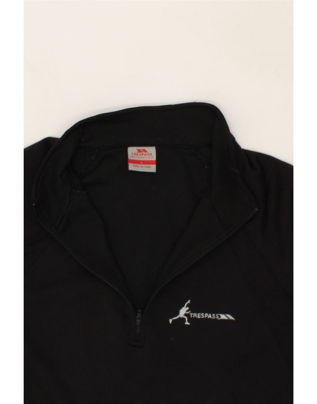 TRESPASS Mens Zip Neck Pullover Tracksuit Top Large Black BF15 gallery