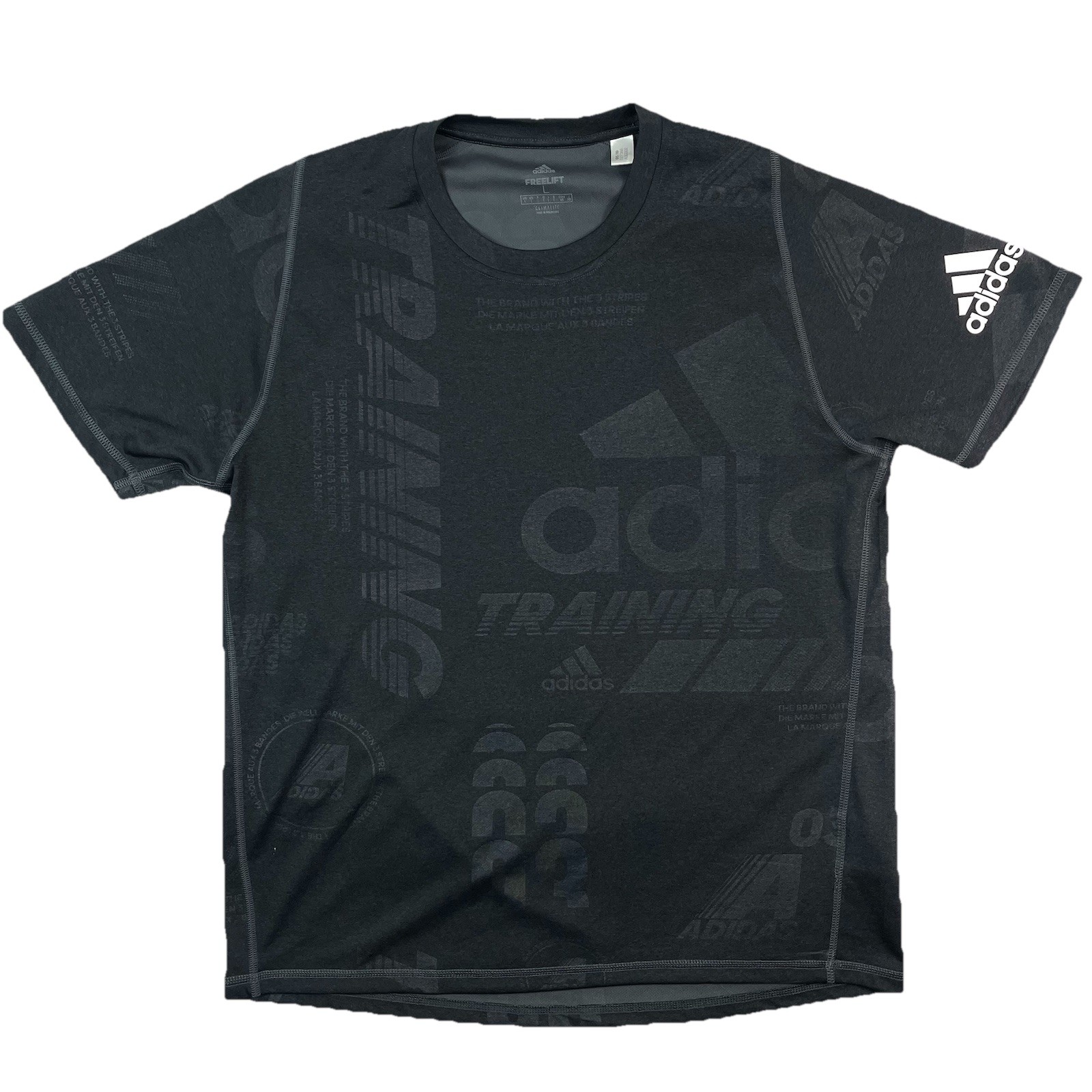 Adidas Dark Gray Freelift Training Climalite Athletic T-Shirt Performance Mens L gallery