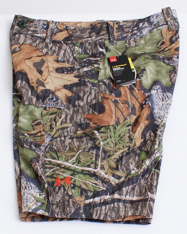 Under Armour Hydro Armour UA Fish Hunter Mossy Oak Camo Fishing Shorts Men's NWT gallery