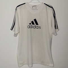 Vintage Adidas Soccer Jersey Shirt Men’s Size Medium Made In USA White Blue