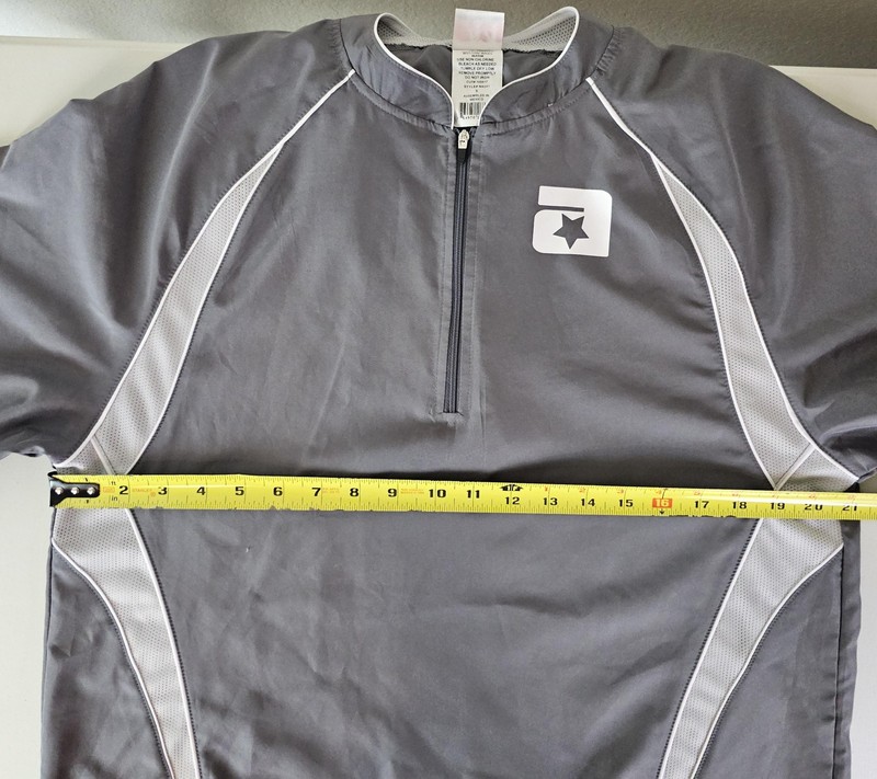 A4 Shirt Mens Small Gray White 1/4 Zip Raglan Athletic Short Sleeve Performance gallery