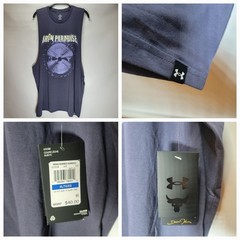 Under Armour Project Rock Iron Paradise Grey Saw Blade Tank Top Muscle Shirt XL