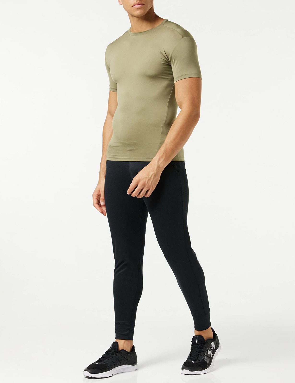 Under Armor Mens Tactical HeatGear Compression Shirt, Federal Tan gallery