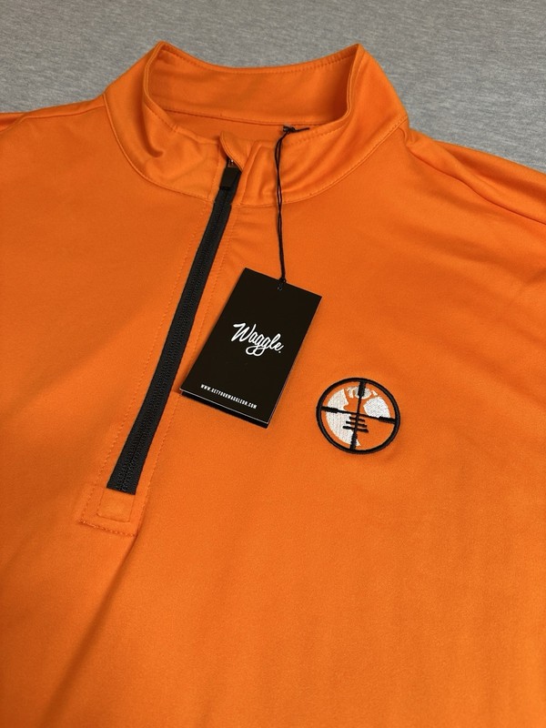 Waggle Blaze QZip Pullover Men’s 2XL Orange Quarter Zip Golf Lightweight Stretch gallery