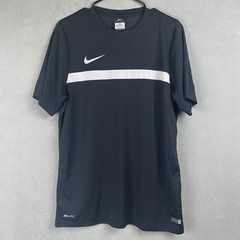 Nike Mens Dri-FIT Academy Soccer Jersey Black Stripe Training Shirt 651379-012 L