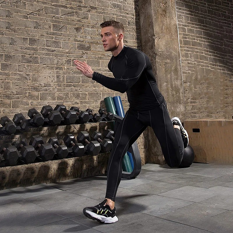 Men’s Quick Dry Long Sleeve Compression Gym Shirt Running Fitness Sports Gift gallery